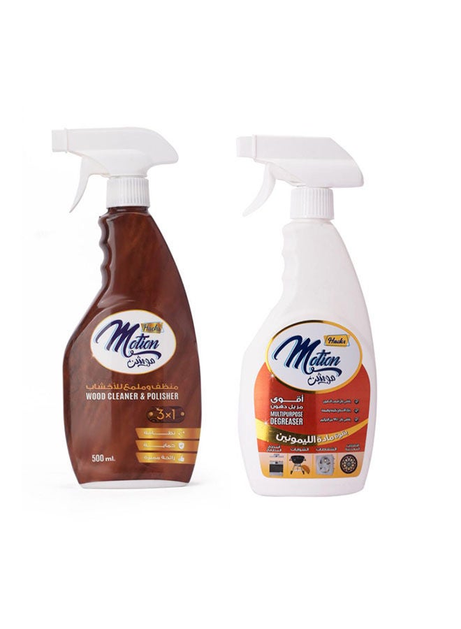 عرض خاص ملمع الاسطح الخشبيه 500 مل + مزيل الدهون 500 مل