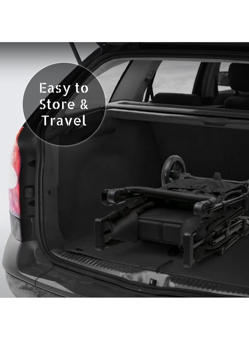 TEKNUM Fellow Wagon Stroller for 2 kids with Snack Tray - Black - Image 5