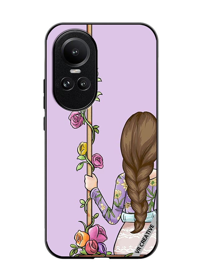 VR CREATIVE Protective Case Cover For Oppo Reno 10 Beautiful Girl Looking Front Design Multicolour - Image 1