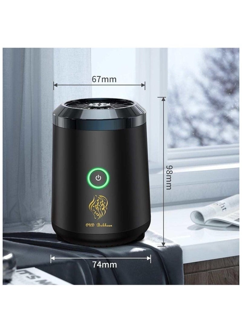 Zashe OUD Bukhoor Electric Incense Burner – Rechargeable Arabic Aroma Diffuser for Bakhoor  - Image 2