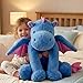 ARELUX Large Dragon Stuffed Animal Plush Toy Cute Blue Pterosaur Plushie Giant Fuzzy Dinosaur Pillow for Cuddling 50in Length 33in Sitting Height Soft Plush Gift for Friends Family - Image 2