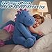 ARELUX Large Dragon Stuffed Animal Plush Toy Cute Blue Pterosaur Plushie Giant Fuzzy Dinosaur Pillow for Cuddling 50in Length 33in Sitting Height Soft Plush Gift for Friends Family - Image 4