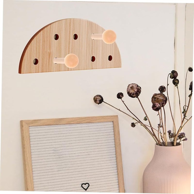 أوتاد خشبية صفراء فاتحة للوحة الأوتاد 10 قطع، خطافات ناعمة النهاية للتعليق والحرف اليدوية والتنظيم - Image 4