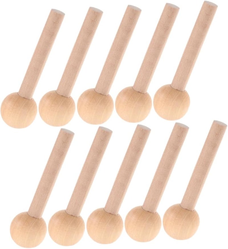 أوتاد خشبية صفراء فاتحة للوحة الأوتاد 10 قطع، خطافات ناعمة النهاية للتعليق والحرف اليدوية والتنظيم - Image 2