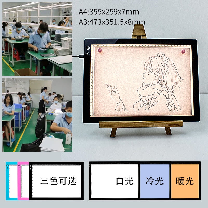 A4 Copy Table Led Copy Light Plate Light Transmission Table Animation Copy Drawing Led Drawing Board Drawing Board Copy Table - Image 2