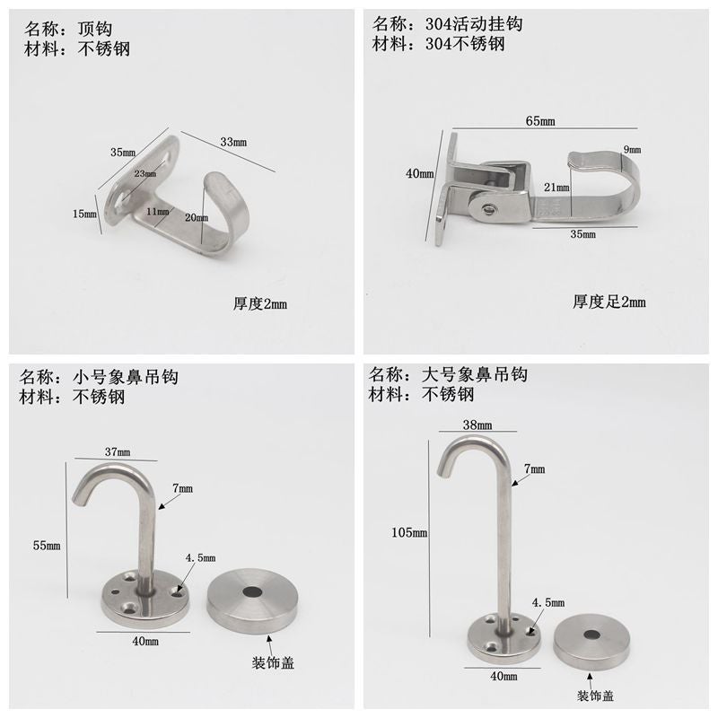 Stainless Steel Hook For Chandeliers, Ceiling Fan Hooks, Ceiling Hooks, And Ceiling Accessories - Image 3