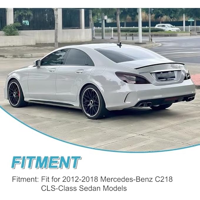 rayihni W218 Trunk Spoiler Glossy Black Car Rear Trunk Tail SpoilerRear Wing Spoiler Fits For Mercedes Benz CClass W218 20122018 - Image 3