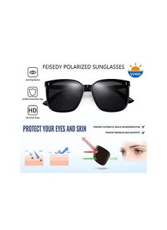 FEISEDY Women Oversized Vintage Polarized Sunglasses Square Cute Trendy Classic Simple Men B2758  - Image 4