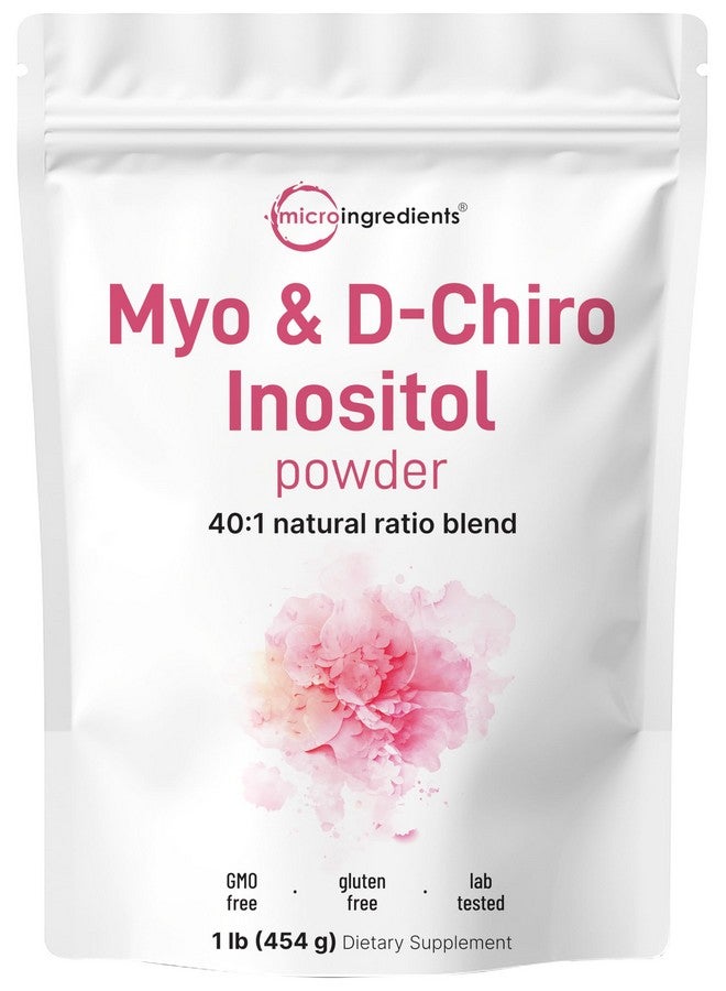 Micro Ingredients Myo-Inositol & D-Chiro Inositol Powder 1lb | Inositol Supplement for Women | 40:1 Ideal Ratio | Hormonal Balance & Ovarian Support | Non-GMO | Vegan | Filler-Free | 221 Servings - Image 1