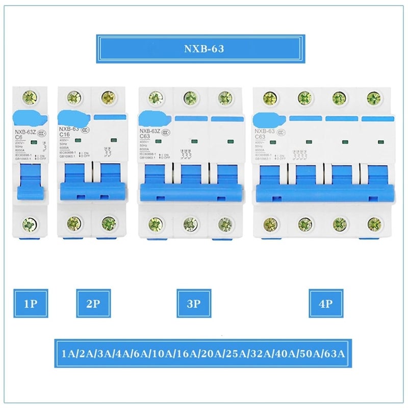 DZ47 C Style 4P 100A Miniature Circuit Breaker AC 230 400V Overload Protector - Image 4
