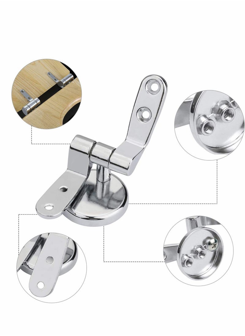 Y&D Toilet Seat Hinge Mountings, 1 Pair Zinc Alloy Bathroom Lid with Screw Fittings Replacement Hinges Adjustable Bolts Nuts  - Image 5