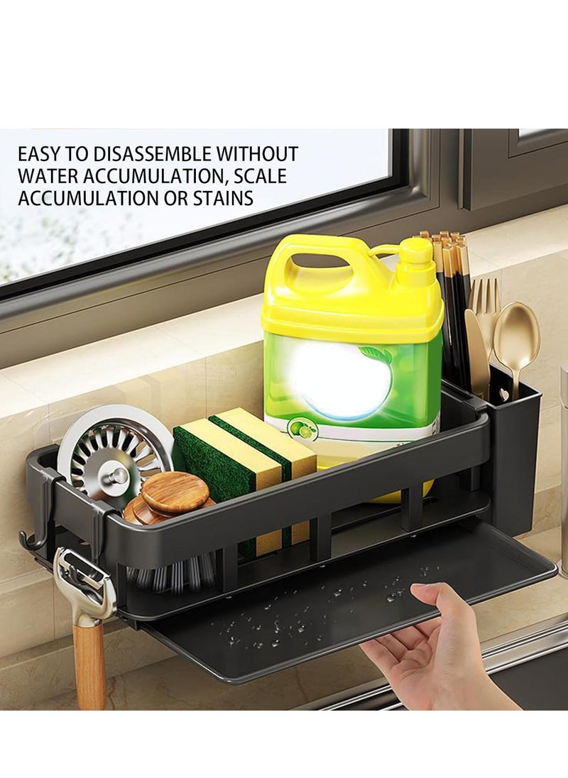 Adhesive Dish Sponge Organizer Sponge Sink Holder Sponges Holder Storage Rack Shower Storage No Drilling Holder Container With Brush Holder Storage Kitchen Supplies Wall Hanging Sponge