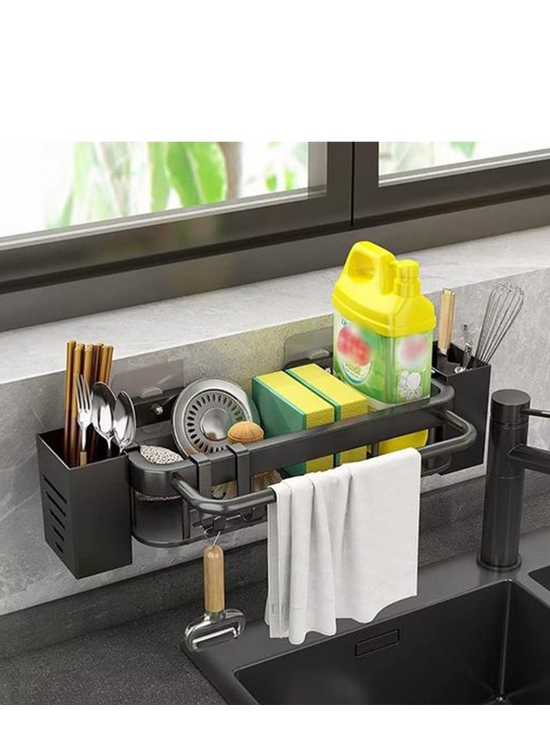 Adhesive Dish Sponge Organizer Sponge Sink Holder Sponges Holder Storage Rack Shower Storage No Drilling Holder Container With Brush Holder Storage Kitchen Supplies Wall Hanging Sponge