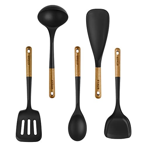 STAUB Silicone with Wood Handle 5-pc Cooking Utensil Set - Image 1