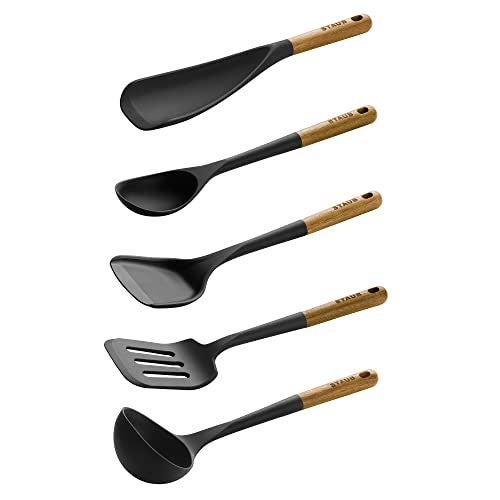 STAUB Silicone with Wood Handle 5-pc Cooking Utensil Set - Image 4