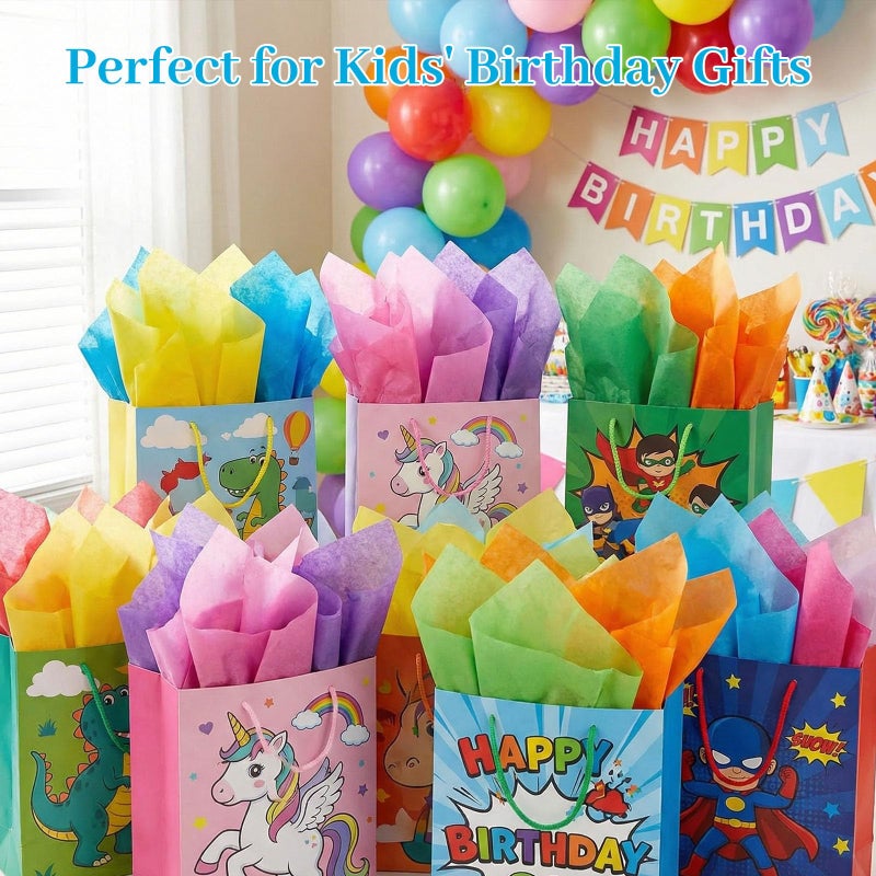 Koogel 330 Sheets Tissue Paper, 14x10 Inch Multicolor Wrapping Tissue Paper for Gift Bags Holiday Birthday DIY Crafts Project 20 Colors - Image 2