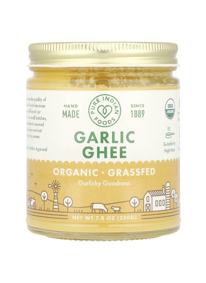 Pure Indian Foods Pure Indian Foods, Organic Grassfed Garlic Ghee, 7.8 oz (220 g)  - Image 1