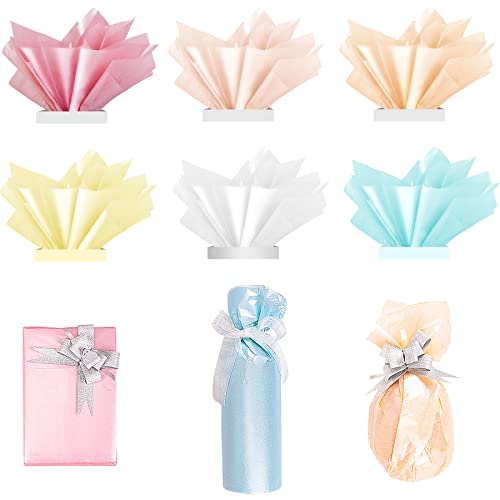 Larcenciel 60 Sheets Tissue Paper, 6 Metallic Colors Tissue Paper for Gift Bags and Wrapping, Glitter Wrapping Tissue Paper Bulk, Gift Wraps for Holiday, Birthday, Party Decor, Weddings, Baby Shower - Image 2