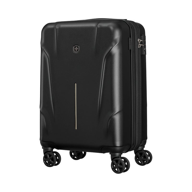 Wenger Ryon 54cm Hard Cabin Luggage with Double Spinner Wheels, Lightweight Expandable Design & TSA Lock - Black - Image 5