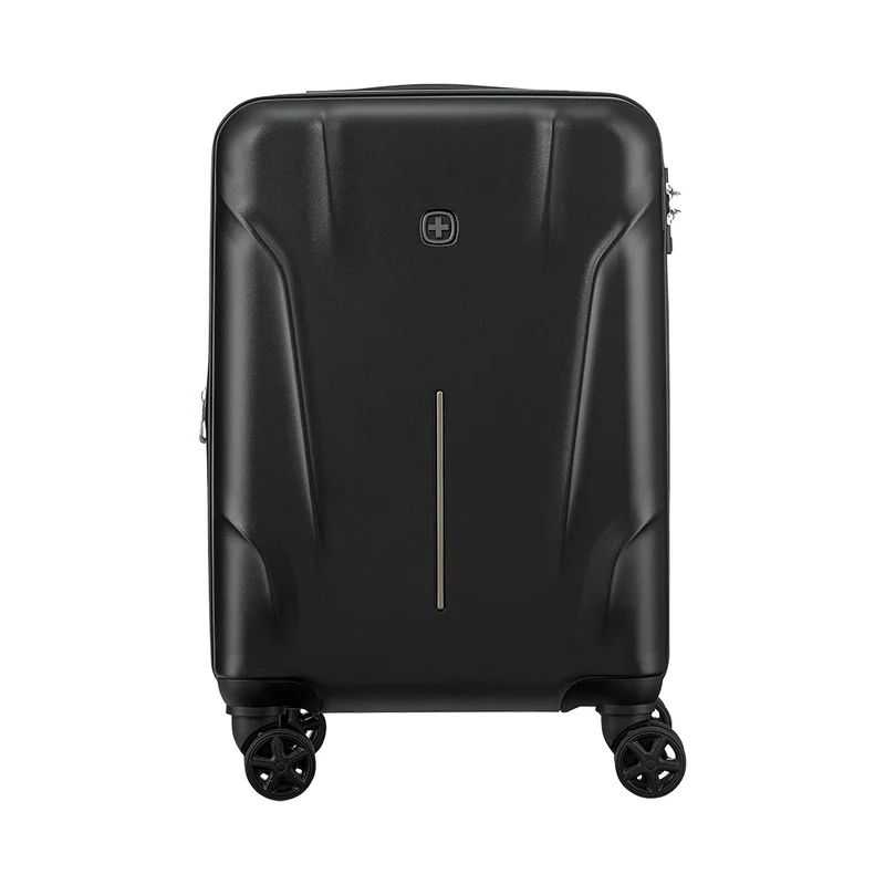 فيجنر Wenger Ryon 54cm Hard Cabin Luggage with Double Spinner Wheels, Lightweight Expandable Design & TSA Lock - Black