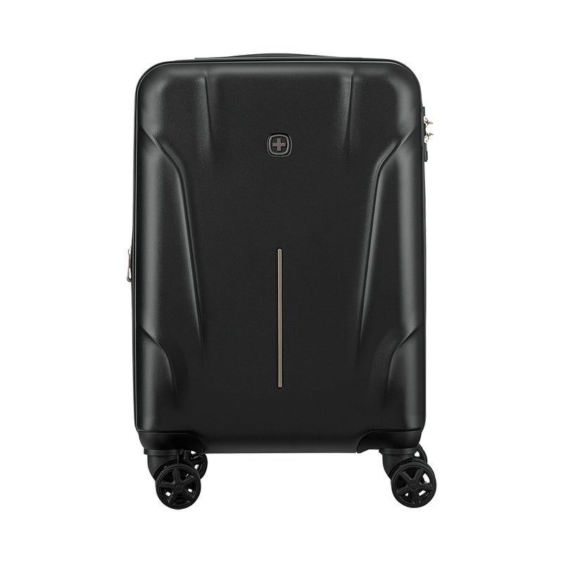 Wenger Ryon 54cm Hard Cabin Luggage with Double Spinner Wheels, Lightweight Expandable Design & TSA Lock - Black - Image 1