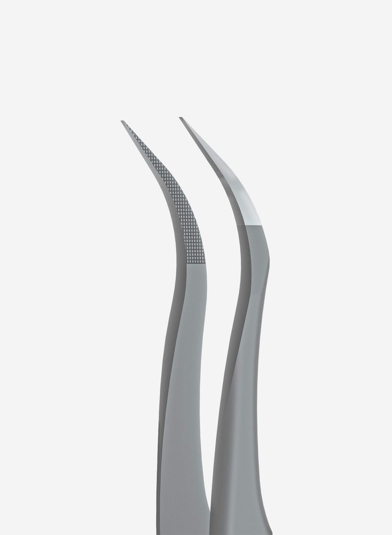 STALEKS PRO Professional eyelash tweezers with fiber tips EXPERT 45 | TYPE 1 (curved) - Image 2