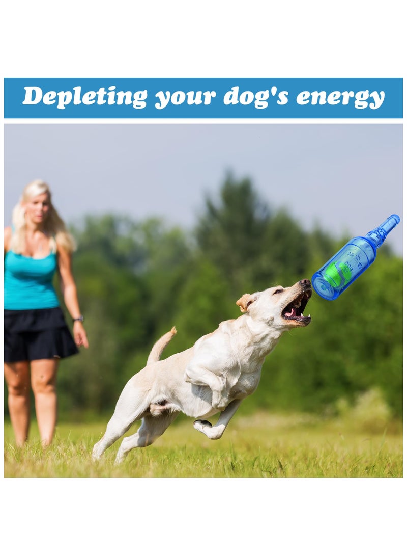 SOLARAE Squeaky Dog Toys for Aggressive Chewers, Water Bottle Dog Toy, Blue Pool Bottle Indestructible Dog Toy, Safety Design Dog Chew Toys Safety Design for Small/Medium/Large Dog Exercise and Accompany - Image 4