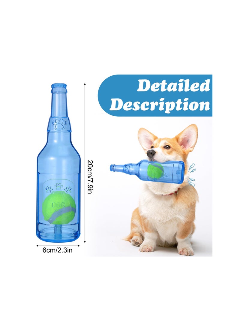 SOLARAE Squeaky Dog Toys for Aggressive Chewers, Water Bottle Dog Toy, Blue Pool Bottle Indestructible Dog Toy, Safety Design Dog Chew Toys Safety Design for Small/Medium/Large Dog Exercise and Accompany - Image 5