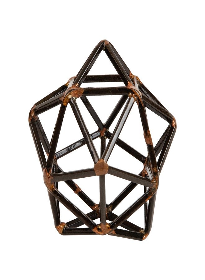 Mind Reader Metal Geometric Sculpture, Modern, Office Decoration, Home Decor, Metal, Black - Image 1