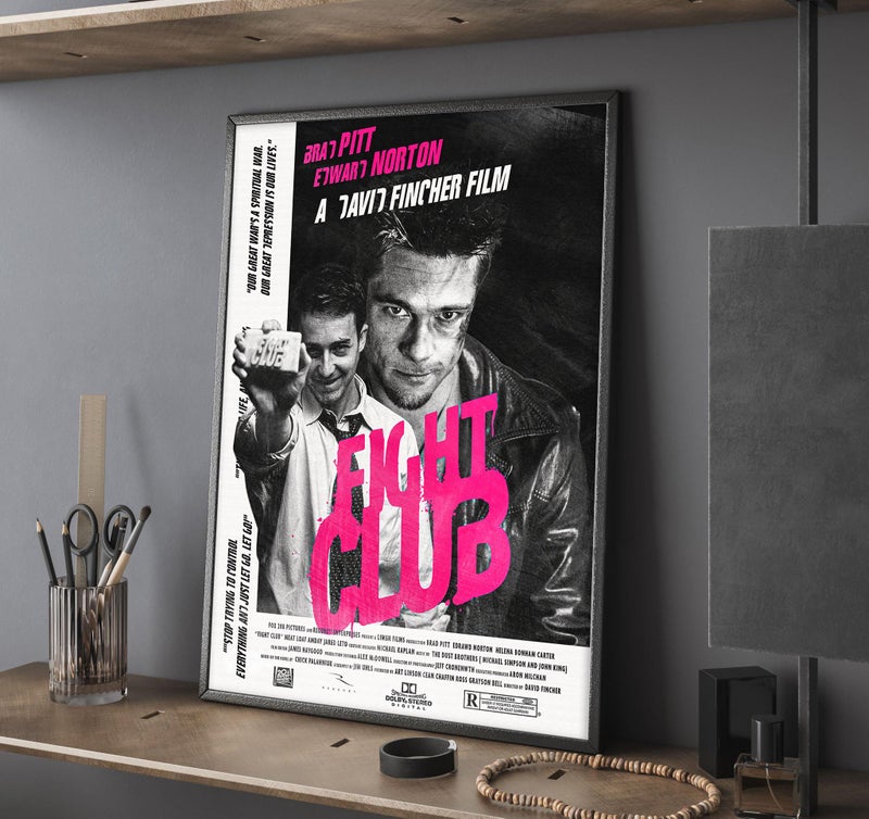 TNESSENTIAL Fight Club Movie Poster, High Quality Canvas Prints, Wall Art, Home Decor, Perfect Gift, Unframed Poster - Image 1