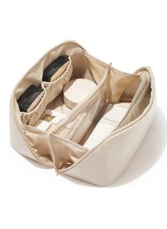 ARCOON ARCOON Travel Makeup Bag,Large Capacity Cosmetic Bags for Women,Waterproof Portable Pouch Open Flat Toiletry Bag Make up Organizer with Divider and Handle  - Image 1