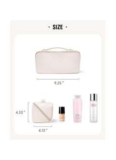 ARCOON ARCOON Travel Makeup Bag,Large Capacity Cosmetic Bags for Women,Waterproof Portable Pouch Open Flat Toiletry Bag Make up Organizer with Divider and Handle  - Image 5
