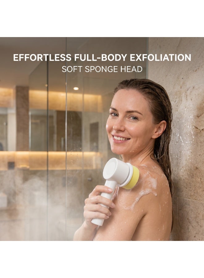 syta Electric Cleaning Brush, Cordless Handheld with 3 Interchangeable Brush Heads, Cleaning Brush Spin Scrubber for Bathroom, Bathtub, Kitchen, Tiles, Window, Tub, Dishes, Sink - Image 5