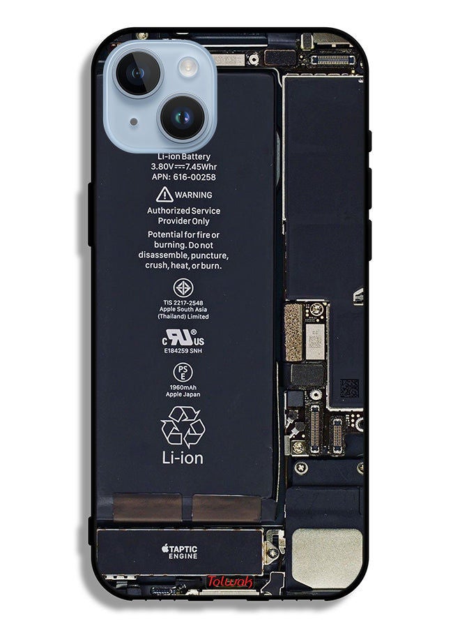 Tolwak Apple iPhone 14 Plus Protective Case Phone Circuit Pattern - Image 2