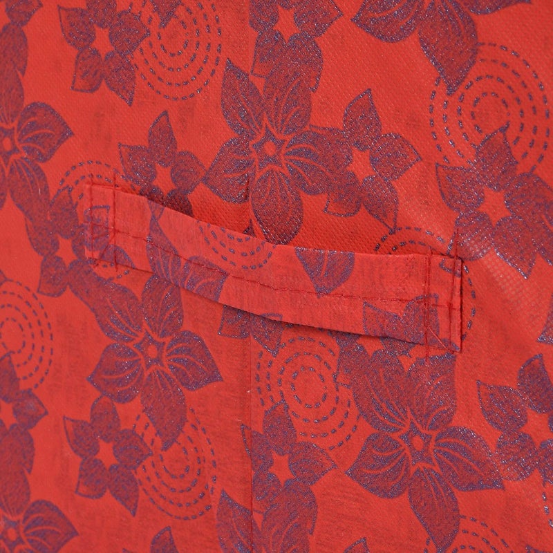 Kuber Industries Metallic Print 2 Pieces Non Woven Shirt StackerShirt Organizer Wardrobe Organizer RedKUBMART1650 - Image 4