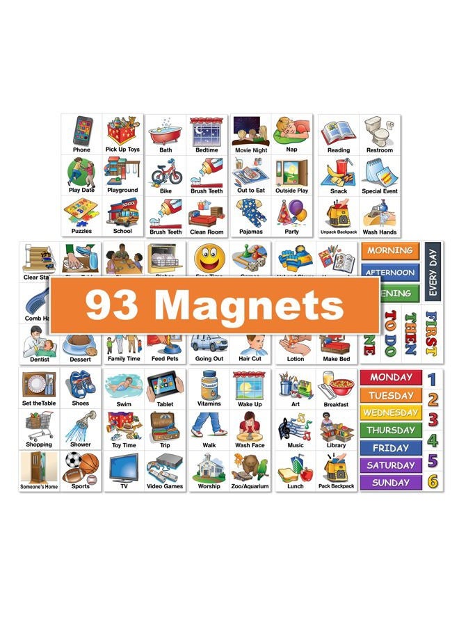 SchKIDules 93 Pc Home Collection Combo Pack for Visual Schedules, Kids Calendars and Behavior Charts: 72 Home-Themed Activity Magnets Plus 21 Headings Magnets (2nd Ed) - Image 4