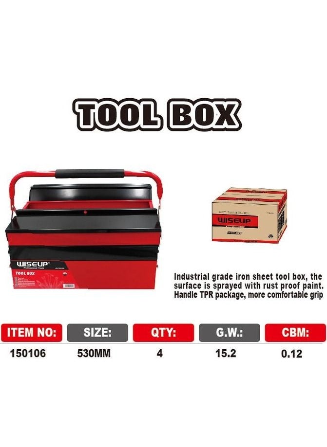 WISEUP Tool Box color red  hand tools 53 cm  - Image 4