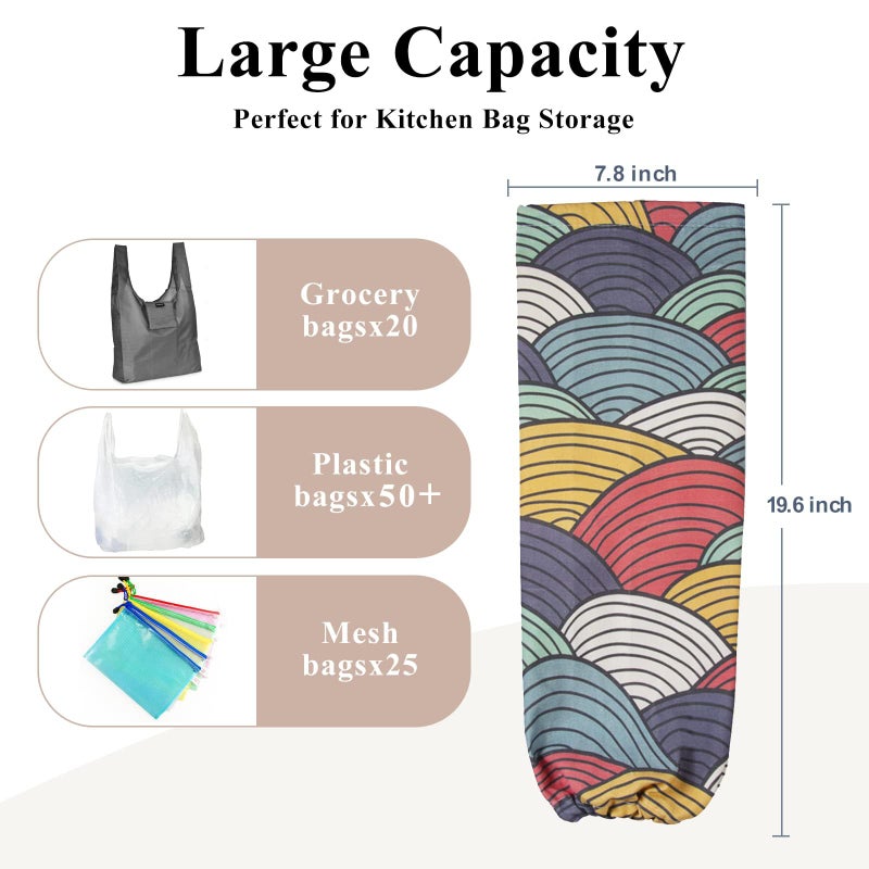 Togetrue Plastic Bag Holder  Wall Mount Plastic Bag Organizer Dispenser  Heavy Duty Grocery Bag Storage Holder For Home Kitchen Camper  20X8 - Image 4
