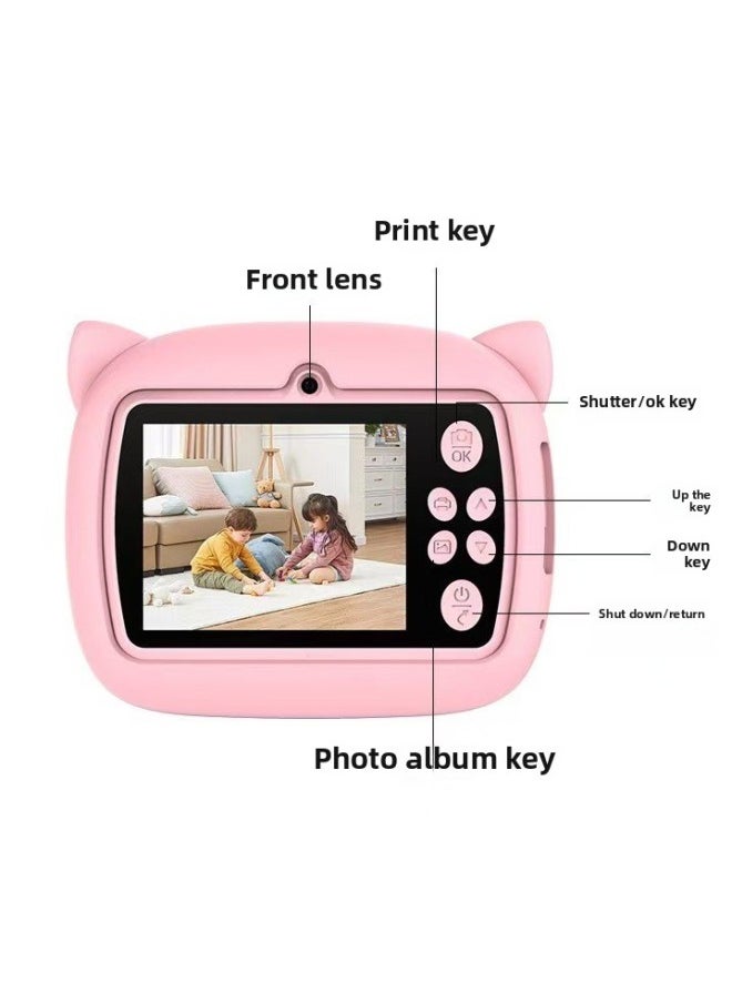 Generic AM300 Children's Clover Print Camera HD Front And Rear Dual Camera Video Recorder Wholesale-Color:16g Card  - Image 4