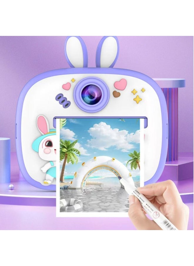 Generic AM300 Children's Clover Print Camera HD Front And Rear Dual Camera Video Recorder Wholesale-Color:16g Card  - Image 1
