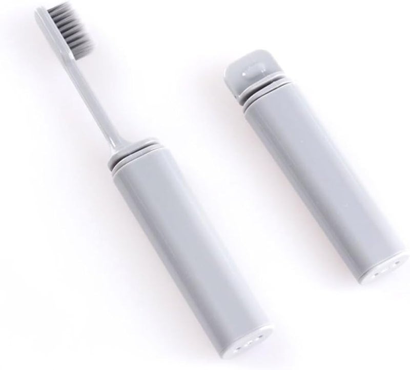 Portable Folding Charcoal Toothbrush 4 Pack Assorted Colors For Travel Soft Bristles - Image 4