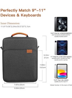 Joyelink 9-11 Inch Tablet Sleeve Bag Handle Carrying Case with Shoulder Strap Fits iPad Pro 11 inch,iPad 10th 10.9  - Image 3