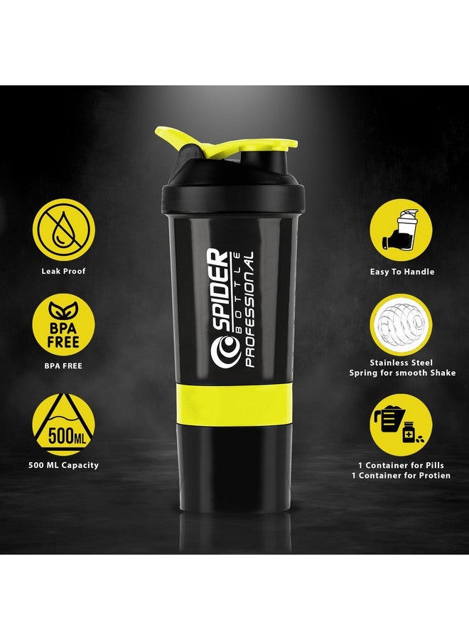 FIT FOCUS Combo Set of Gym Bag with Hand Gripper and Shaker Bottle for Men & Women Shaker for Protein Shaker Bottle Strong Forarm, Gripper for Weightlifting 700ML Shaker 100% Leak Proof (Yellow) - Image 5