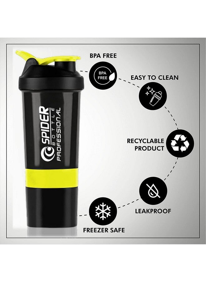 FIT FOCUS Combo Set of Gym Bag with Hand Gripper and Shaker Bottle for Men & Women Shaker for Protein Shaker Bottle Strong Forarm, Gripper for Weightlifting 700ML Shaker 100% Leak Proof (Yellow) - Image 2