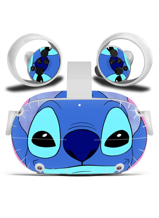 ملصقات الجيل Oculus Quest2 VR Head الكل في واحد غطاء المقبض ملصقات نظارات البخار طبقة PVC-اللون: 0001 - Image 4