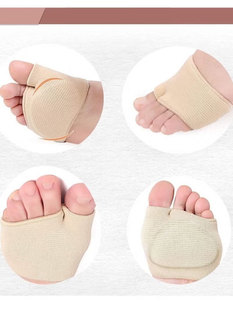 Generic - Metatarsal Pads Ball of Foot Cushions Metatarsal Foot Pads for Pain Relief, Gel Pads Cushion for Metatarsalgia Neuroma Fabric Metatarsal Sleeve Pads for Women/Men, Beige(1 Pair) - Image 1