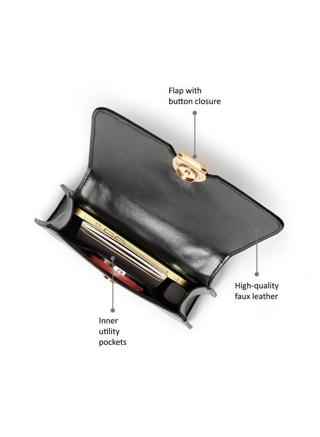 Fastrack PU Solid Satchel for Women, Girls and Ladies | with Gold Metal Chain and detachable sling strap | Tredny Women Handbags | Ladies Purse Handbag - Image 3