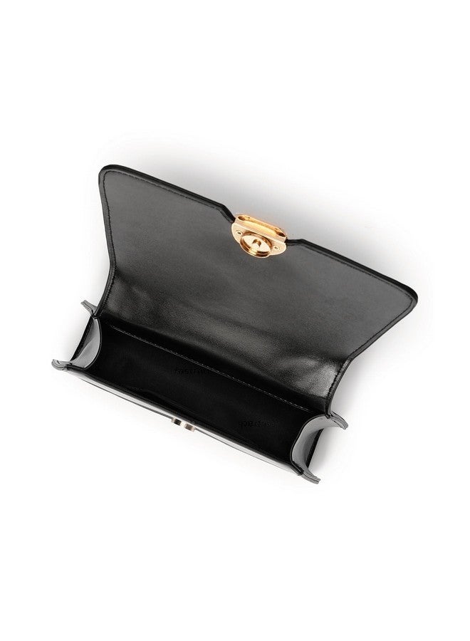 Fastrack PU Solid Satchel for Women, Girls and Ladies | with Gold Metal Chain and detachable sling strap | Tredny Women Handbags | Ladies Purse Handbag - Image 5