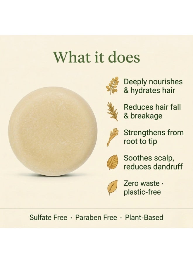 Nyrvana Strengthening Shampoo Bar - Argan Oil & Lemongrass - For Hair Fall - Sulphate & Silicone Free Solid Shampoo for Men & Women - 80g - Image 3