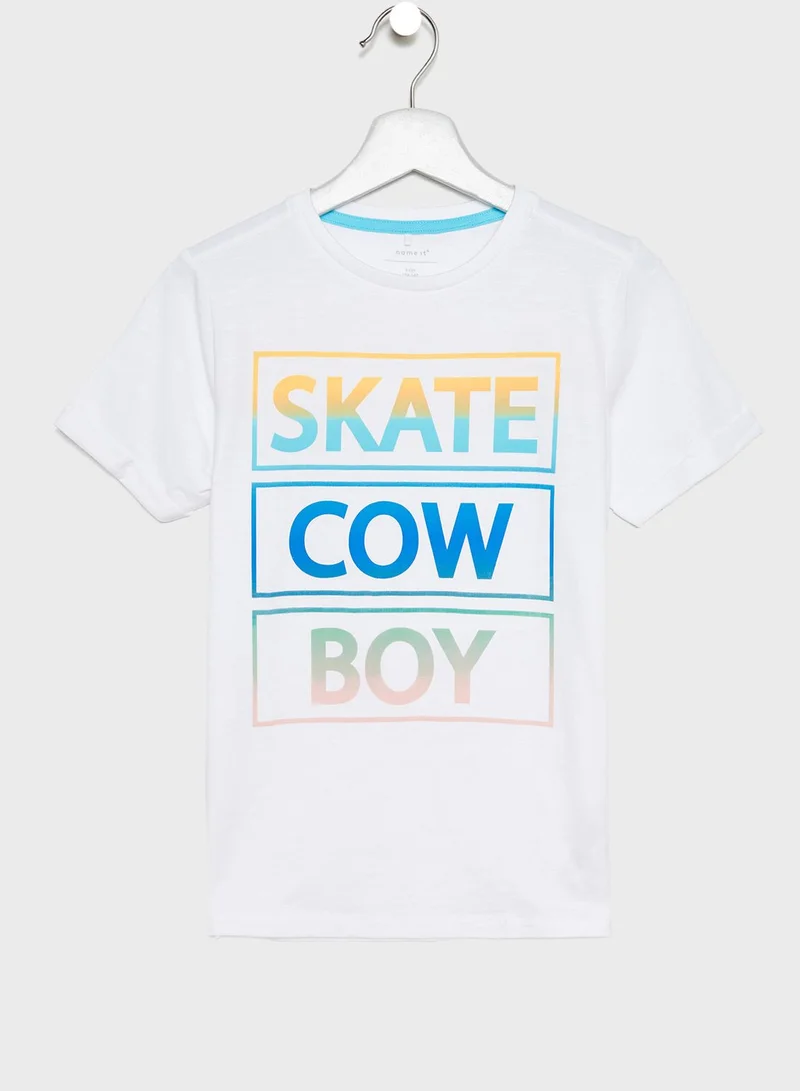NAME IT Kids Slogan T-Shirt